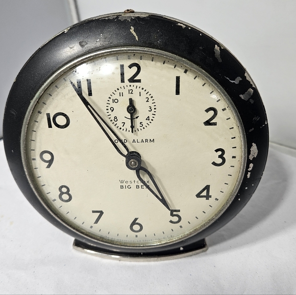 Vintage Mid-Century Westclox Big Ben Wind-up Loud Alarm Clock Parts Repair - Picture 2 of 10